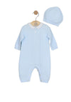 Emile Et Rose Boy Munro Romper and Hat Set, Blue