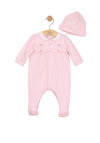 Emile Et Rose Girl Matilda Babygrow and Hat Set, Pink