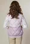 Jessica Graaf Geometric Print Padded Gilet, Purple