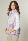 Jessica Graaf Geometric Print Padded Gilet, Purple