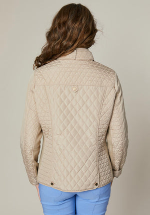 Jessica Graaf Quilted Zipped Jacket, Dark Cream