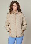 Jessica Graaf Quilted Zipped Jacket, Dark Cream