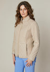 Jessica Graaf Quilted Zipped Jacket, Dark Cream