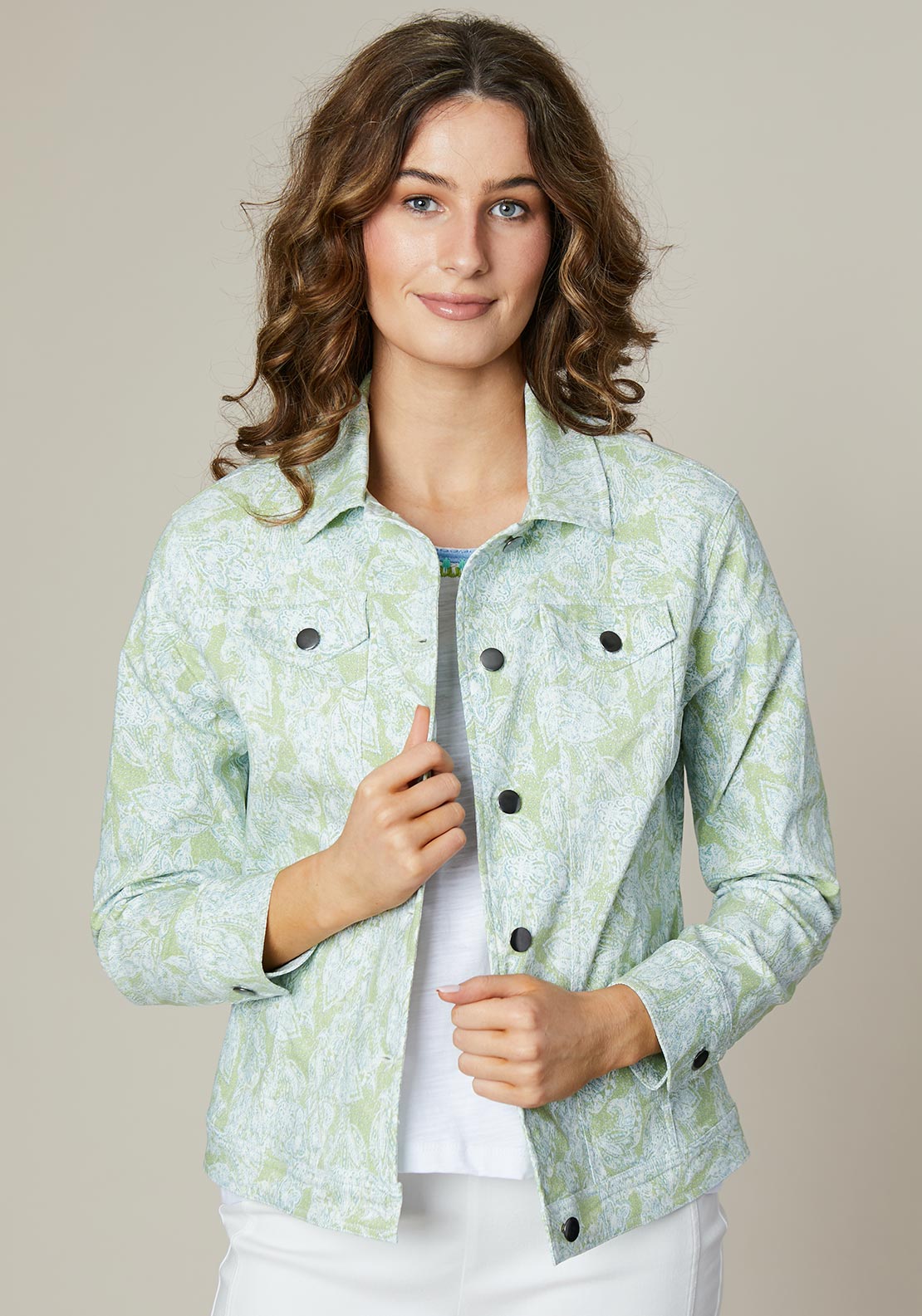 Jessica Graaf Paisley Print Jacket, Green