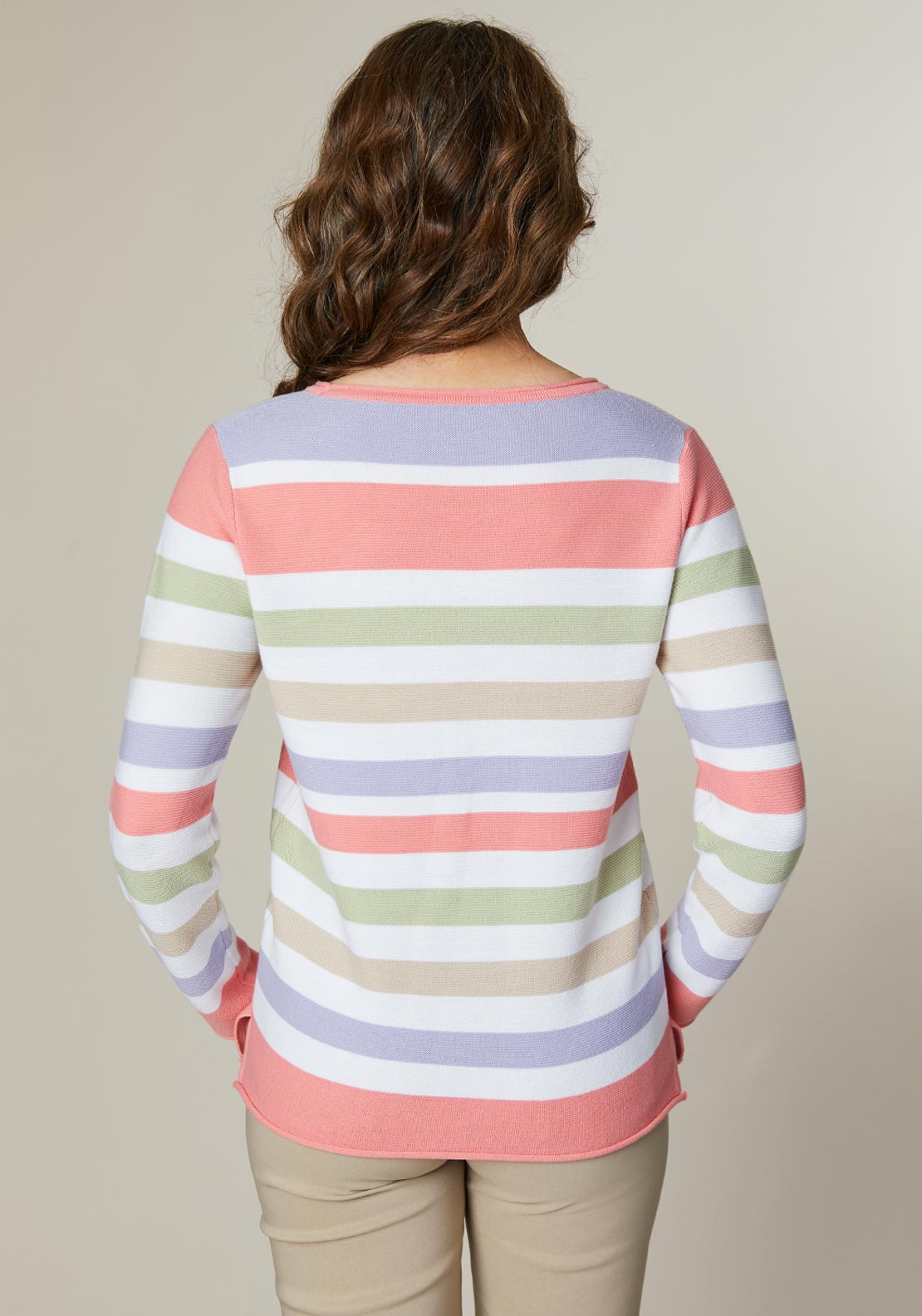 Jessica Graaf Striped Print Jumper, Multi-Coloured