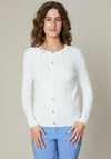 Jessica Graaf Knit Cable Style Cardigan, Off White