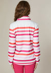 Jessica Graaf Striped Half Zip Sweatshirt, Pink