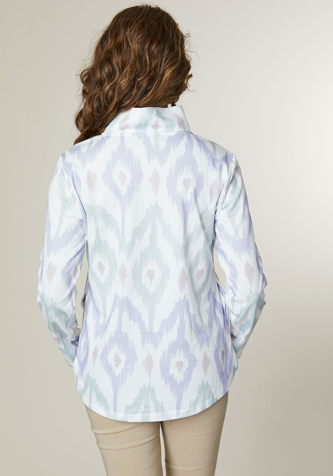 Jessica Graaf Printed Half Zip Sweatshirt, Lilac Multi