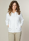 Jessica Graaf Wavy Embossed Zipped Sweatshirt, White