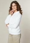 Jessica Graaf Wavy Embossed Zipped Sweatshirt, White