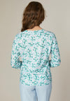 Jessica Graaf Floral Print Tunic Top, Green