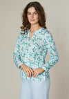 Jessica Graaf Floral Print Tunic Top, Green