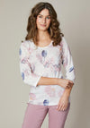 Jessica Graaf Floral Print Round Neck Top, Pink