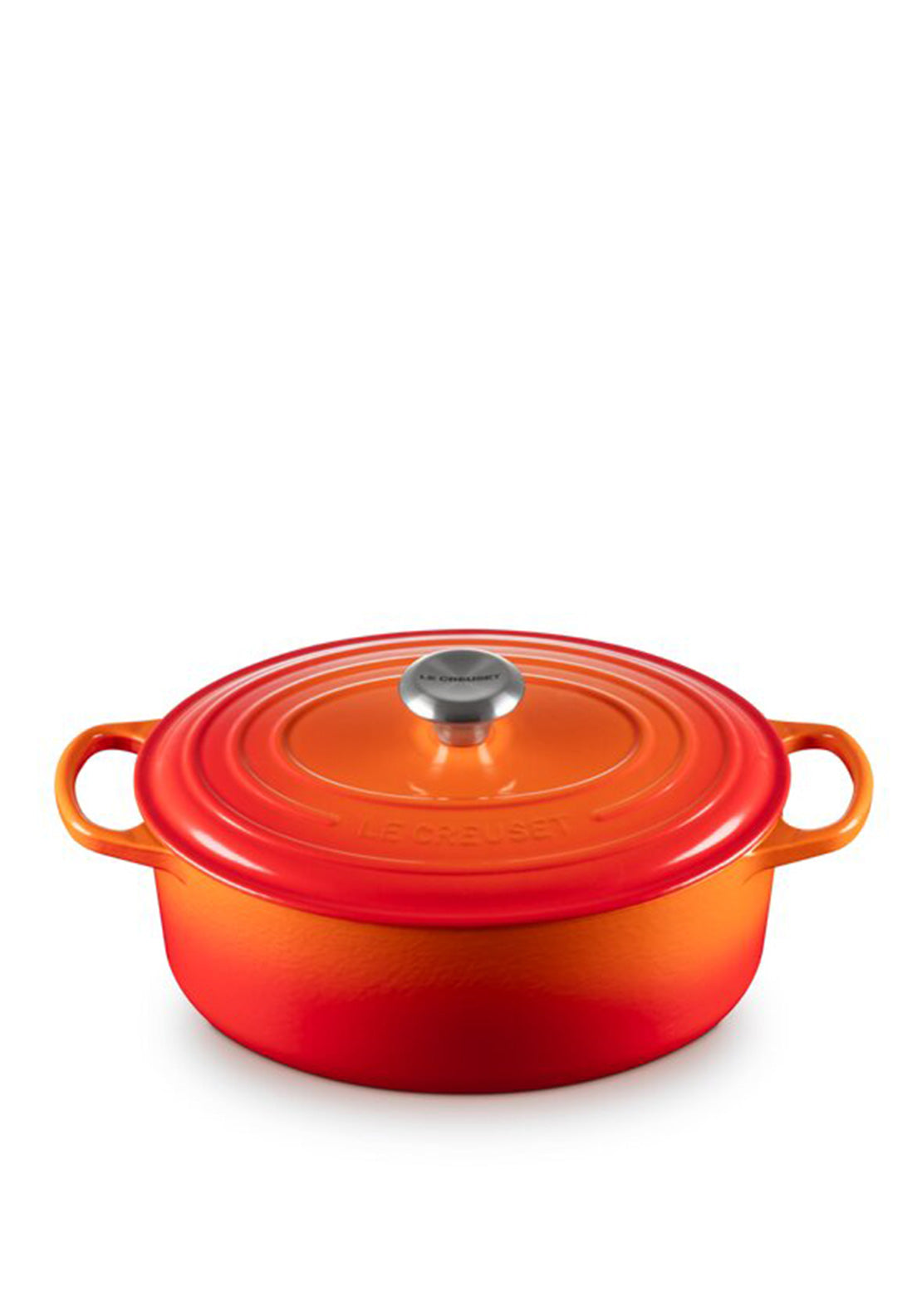 Le Creuset Cast Iron 4.7L Oval Casserole Dish, Volcanic Orange