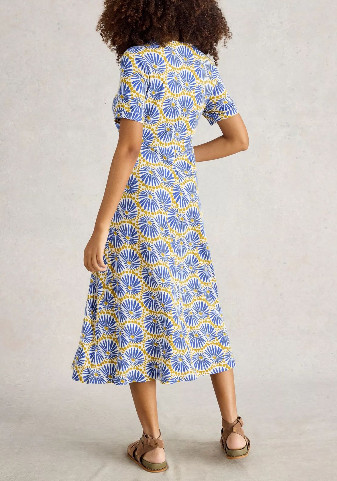 White Stuff Megan Floral Print Dress, Blue
