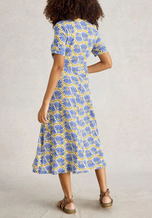 White Stuff Megan Floral Print Dress, Blue
