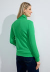 Cecil Drawstring Collar Sweat Jacket, Celery Green