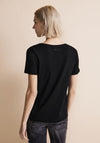 Street One Embellished Print T-Shirt, Black