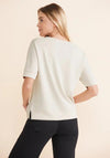 Street One Silk Look T-Shirt, Lucid White
