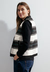 Cecil Reversible Quilted Check Gilet, Black
