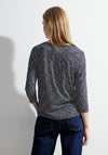 Cecil Two Tone Tunic Top, Black