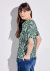 Cecil Burnout Print T-Shirt, Strong Khaki