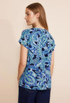 Street One Paisley Print Blouse, Intense Aqua