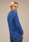 Street One Drawstring Waist Blouse, Gentle Blue