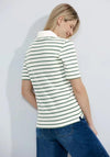 Cecil Stripe Pique Polo Shirt, Raw Green