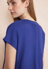 Street One V-Split Neck Viscose Blouse, Intense Royal Blue