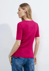 Cecil Basic Block Colour T-Shirt, Pink Sorbet