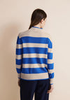 Street One High Neck Stripe Knit Sweater, Fresh Intense Blue