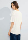 Cecil Text Print T-Shirt, Vanilla White
