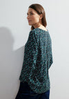 Cecil Minimal Geo Print Top, Strong Petrol Blue