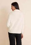 Street One Troyer Half Zip Knitted Sweater, Lucid White