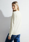 Cecil Ottoman Ribbed Top, Vanilla White