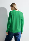 Cecil Ottoman Ribbed Top, Celery Green
