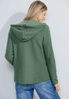 Cecil Hooded Sweater Jacket, Raw Green