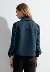 Cecil Waffle Textured Short Jacket, Strong Petrol Blue
