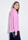 Cecil Chest Pocketed Hem’d Blouse, Tender Rose