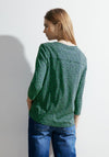 Cecil Two Tone Tunic Top, Celery Green