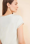 Street One Chest Print T-Shirt, Off- White