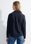 Cecil Stand Up Collar Sweatshirt Jacket, Universal Blue