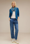 Street One Print Loop Scarf, Atlantic Blue