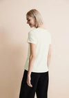 Street One Metallic Print T-Shirt, Off-White