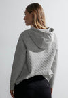 Cecil Jacquard Drawstring Sweatshirt, Mineral Gray Melange