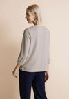 Street One Glitter Print Sweatshirt, Smooth Sand