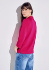 Cecil Drawstring V-Neck Sweatshirt, Pink Sorbet