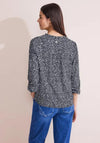 Street One Print Tunic Blouse, Deep Blue