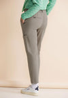 Street One High Waist Jogger Style Trousers, Cool Ivory